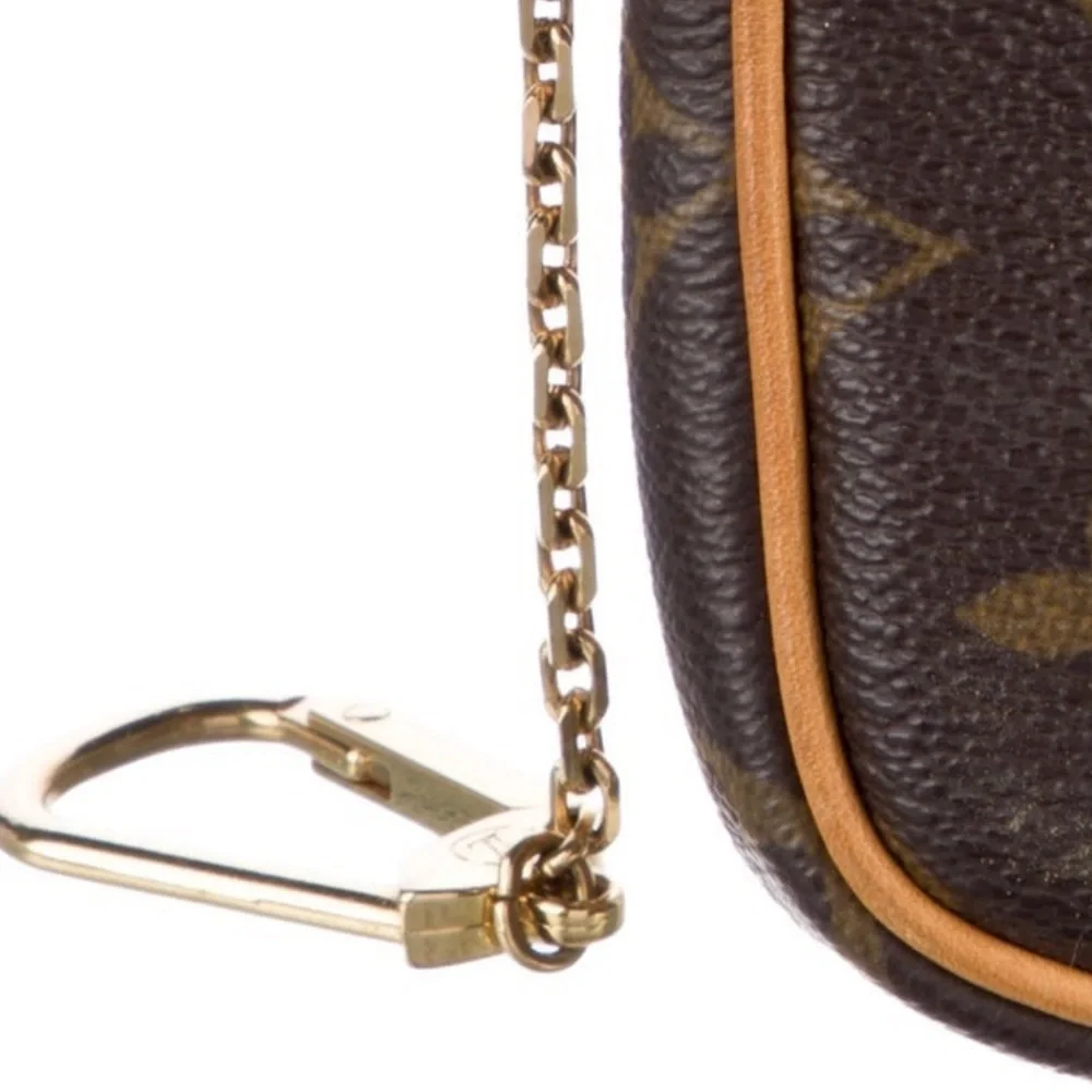 Louis Vuitton Mini Pouch Pochette Key Pouch Turnlock pochette cles LV bag charm - Picture 7 of 17